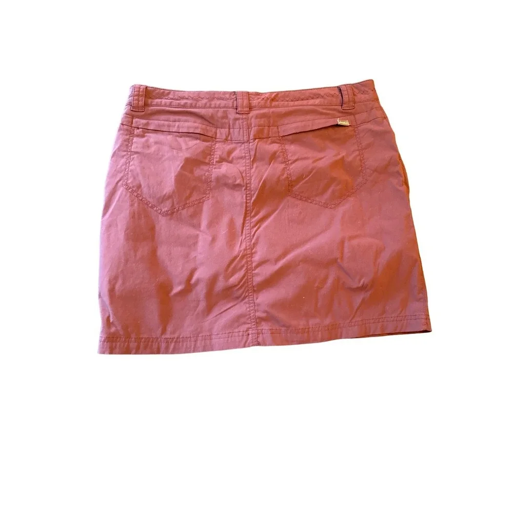 Eddie Bauer Womens Skirt Size 10 Nylon‎ Polyester Blend Wine Red Skort